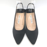 Vetements + Manolo Blahnik Satin Slingback Pumps Black Size 38