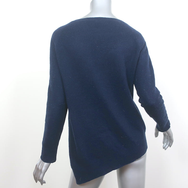 360 Sweater Cashmere Pullover Navy Size Small