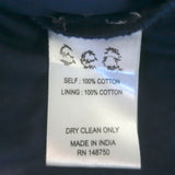 SEA Brigitte Tiered Maxi Dress Navy Paisley Print Cotton Size Small