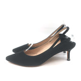 Vetements + Manolo Blahnik Satin Slingback Pumps Black Size 38