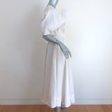 Suzie Kondi Linen Cropped Top & Midi Skirt Set Cream Size Extra Small/Small