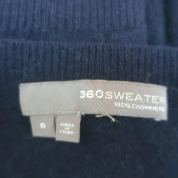 360 Sweater Cashmere Pullover Navy Size Small