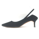 Vetements + Manolo Blahnik Satin Slingback Pumps Black Size 38