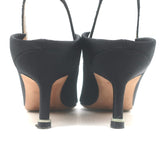 Vetements + Manolo Blahnik Satin Slingback Pumps Black Size 38