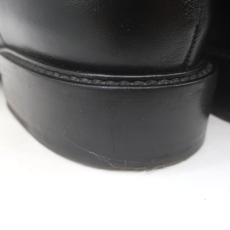 Valentino Rockstud-Strap Lace-Up Combat Boots Black Leather Size 39.5