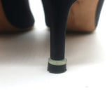 Vetements + Manolo Blahnik Satin Slingback Pumps Black Size 38