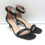 Stuart Weitzman Square Nudist Sandals Black Leather Size 9 Ankle Strap Heels NEW