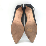 Vetements + Manolo Blahnik Satin Slingback Pumps Black Size 38