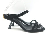 KHAITE Seigel Two-Strap Sandals Black Suede Size 37