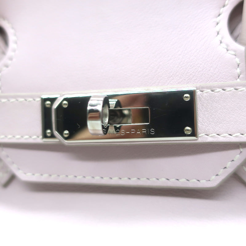 Hermes Birkin 30 Bag Rose Dragee Swift Leather Palladium Hardware