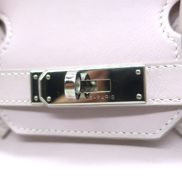 Hermes Birkin 30 Bag Rose Dragee Swift Leather Palladium Hardware