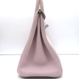 Hermes Birkin 30 Bag Rose Dragee Swift Leather Palladium Hardware