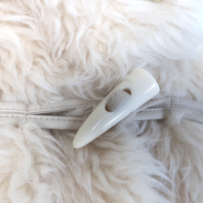 A.L.C. Winston Faux Fur Hooded Coat Cream Size Extra Small