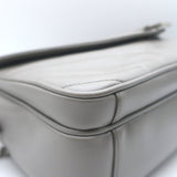 Saint Laurent Loulou Large Crossbody Gray Quilted Leather Chain Strap Bag