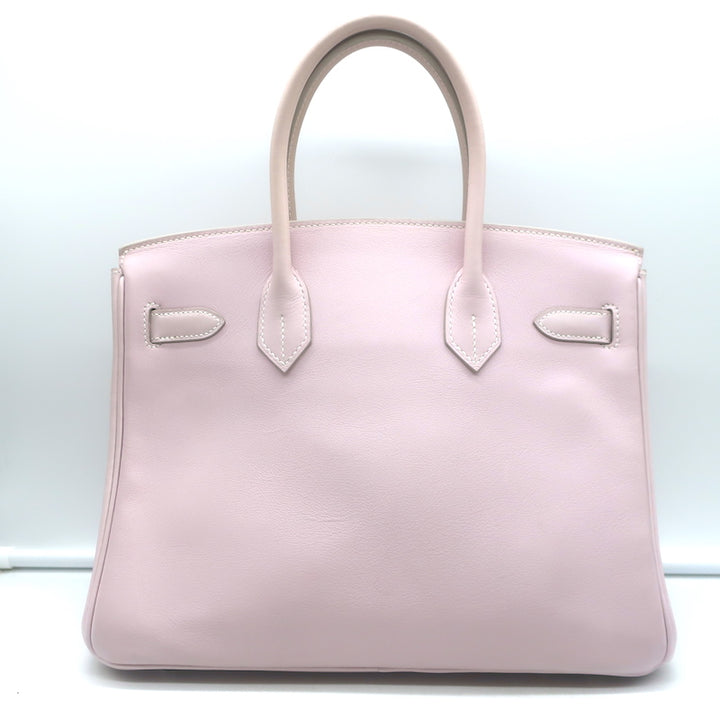 Hermes Birkin 30 Bag Rose Dragee Swift Leather Palladium Hardware