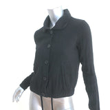 James Perse Drawstring-Hem Jacket Black Cotton Size 1