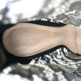 Gianvito Rossi Boleyn Boots Black Suede-Trimmed Lace Size 38.5