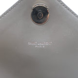 Saint Laurent Loulou Large Crossbody Gray Quilted Leather Chain Strap Bag