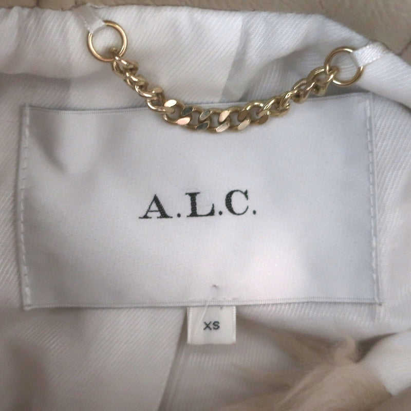 A.L.C. Winston Faux Fur Hooded Coat Cream Size Extra Small