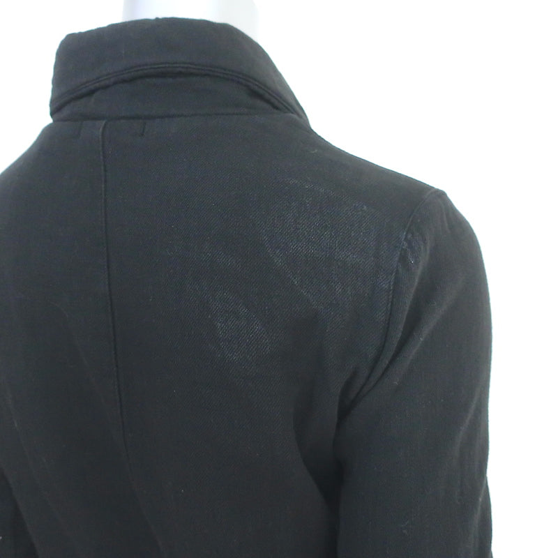 James Perse Drawstring-Hem Jacket Black Cotton Size 1