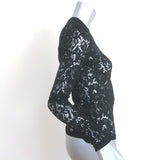 Valentino Long Sleeve Lace Top Black Size 38