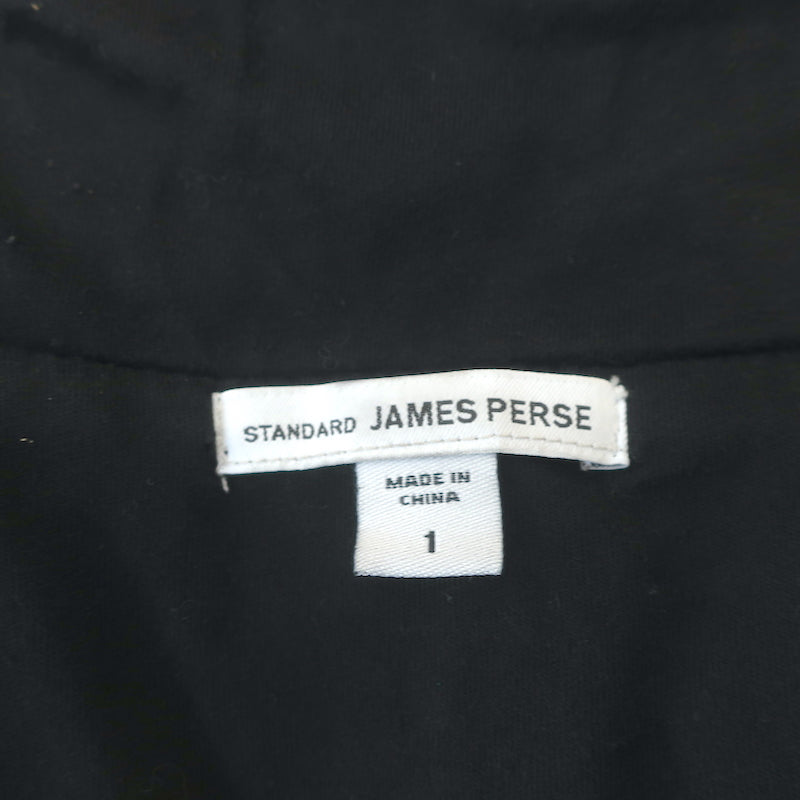 James Perse Drawstring-Hem Jacket Black Cotton Size 1