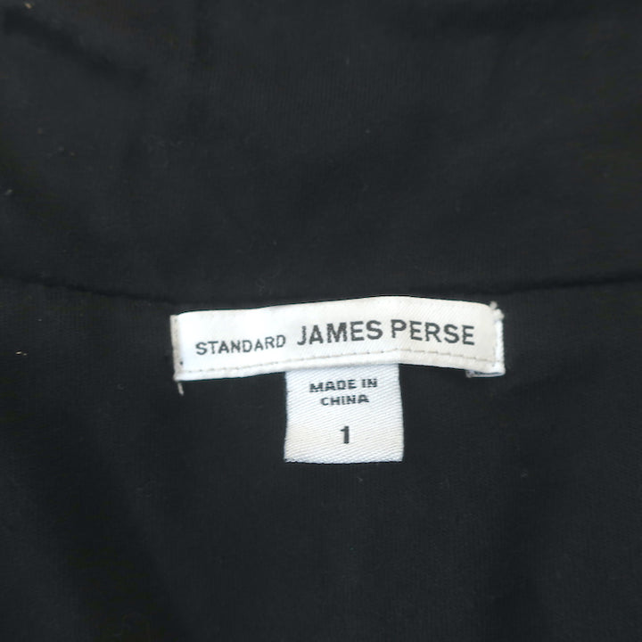 James Perse Drawstring-Hem Jacket Black Cotton Size 1