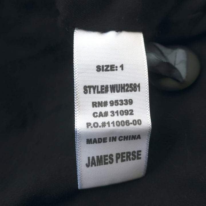 James Perse Drawstring-Hem Jacket Black Cotton Size 1