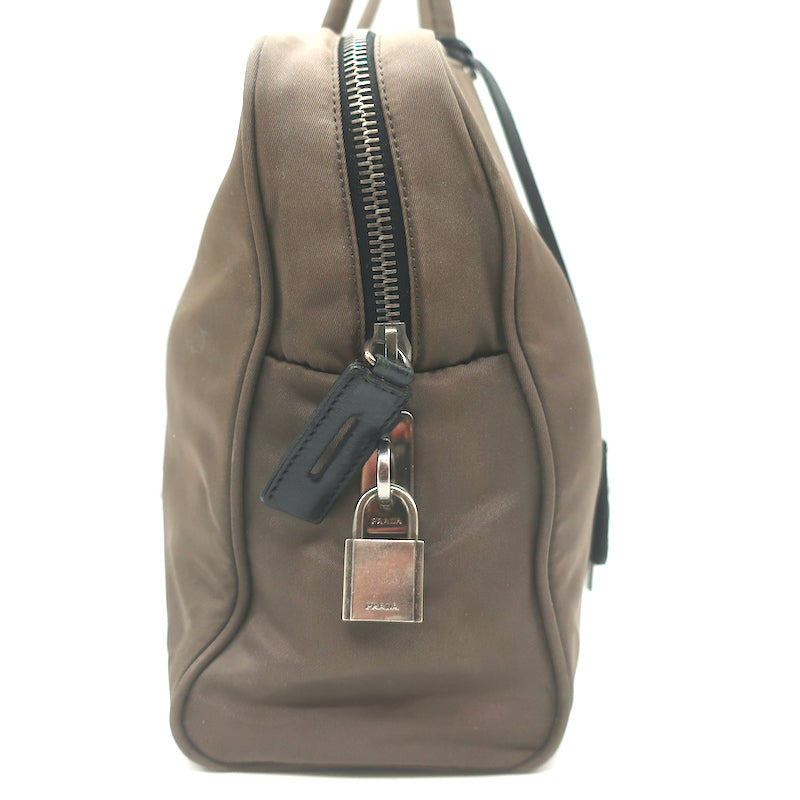 Prada Tessuto Nylon Tote Olive Brown Small Shoulder Bag