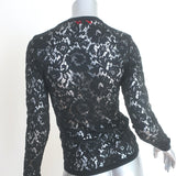 Valentino Long Sleeve Lace Top Black Size 38