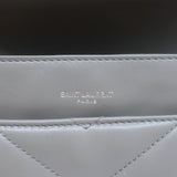 Saint Laurent Loulou Large Crossbody Gray Quilted Leather Chain Strap Bag