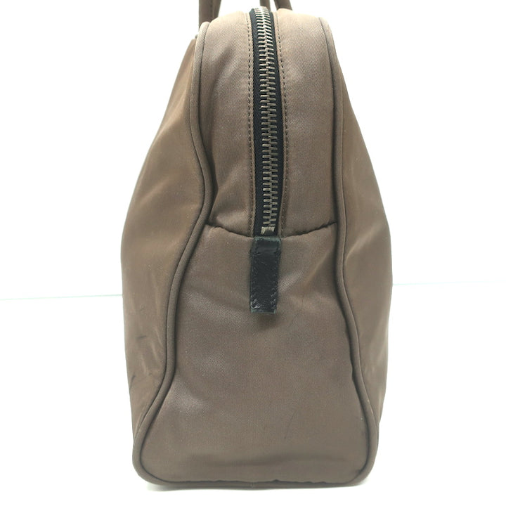 Prada Tessuto Nylon Tote Olive Brown Small Shoulder Bag