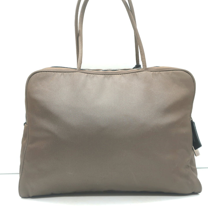 Prada Tessuto Nylon Tote Olive Brown Small Shoulder Bag