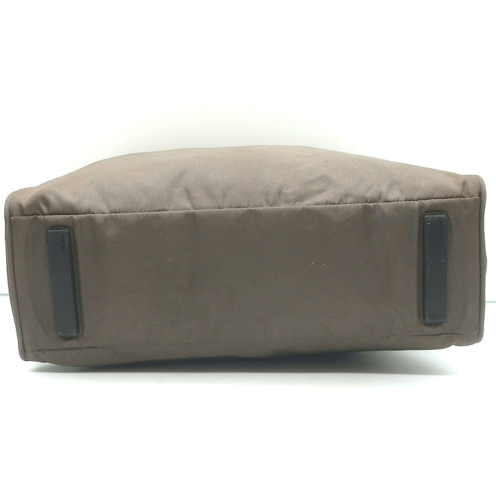 Prada Tessuto Nylon Tote Olive Brown Small Shoulder Bag