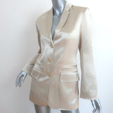 By Malene Birger Porter Blazer Champagne Satin Size 34 Three-Button Jacket