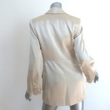 By Malene Birger Porter Blazer Champagne Satin Size 34 Three-Button Jacket