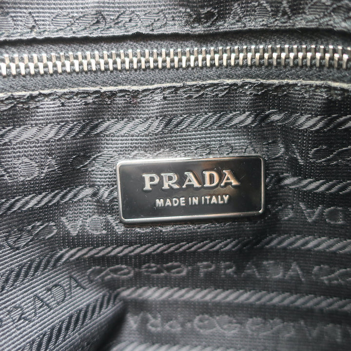 Prada Tessuto Nylon Tote Olive Brown Small Shoulder Bag