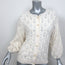 Sezane Anahi Crochet Knit Cardigan Cream Cotton-Alpaca Size Small