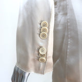 By Malene Birger Porter Blazer Champagne Satin Size 34 Three-Button Jacket
