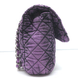 Chanel 2020 Denimpression Jumbo Chain Strap Quilted Flap Bag Purple