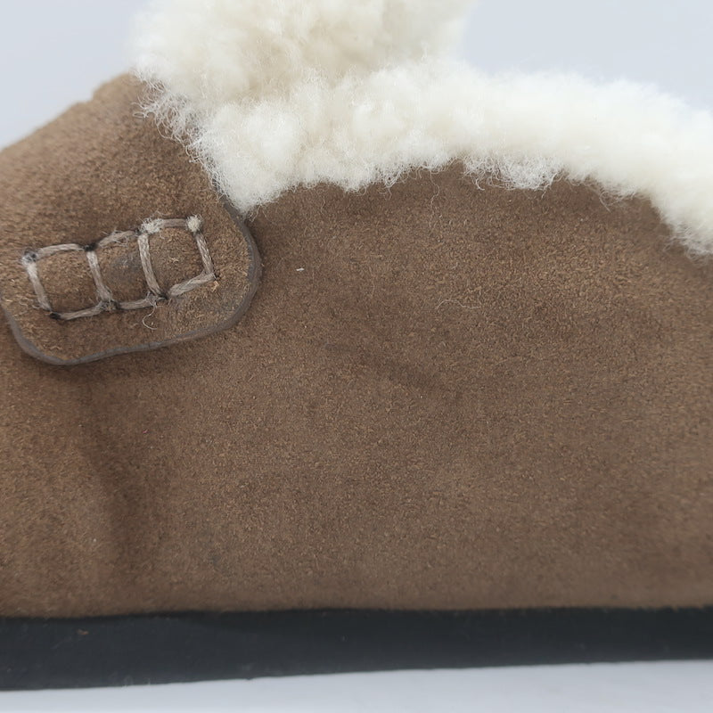 JW Anderson Shearling Penny Loafer Mules Brown Leather Size 38
