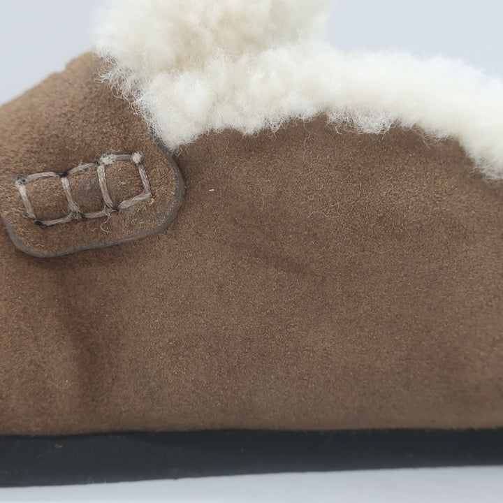 JW Anderson Shearling Penny Loafer Mules Brown Leather Size 38