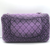 Chanel 2020 Denimpression Jumbo Chain Strap Quilted Flap Bag Purple