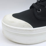 Celine Triomphe Platform High Top Sneakers Black Canvas Size 37 US 8