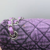 Chanel 2020 Denimpression Jumbo Chain Strap Quilted Flap Bag Purple