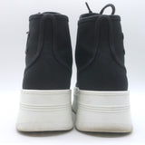 Celine Triomphe Platform High Top Sneakers Black Canvas Size 37 US 8