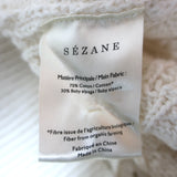 Sezane Anahi Crochet Knit Cardigan Cream Cotton-Alpaca Size Small