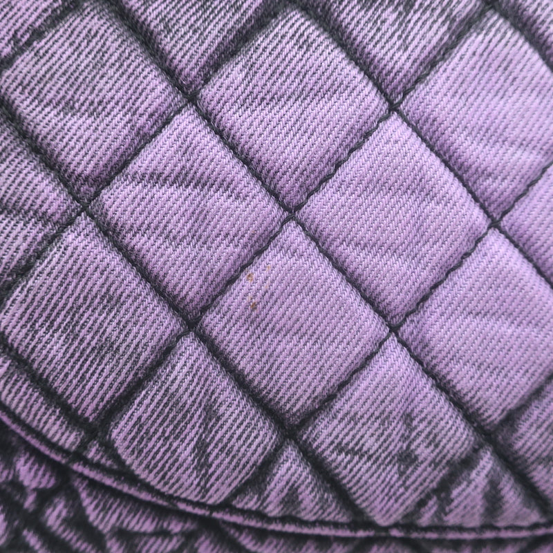 Chanel 2020 Denimpression Jumbo Chain Strap Quilted Flap Bag Purple