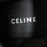 Celine Triomphe Platform High Top Sneakers Black Canvas Size 37 US 8