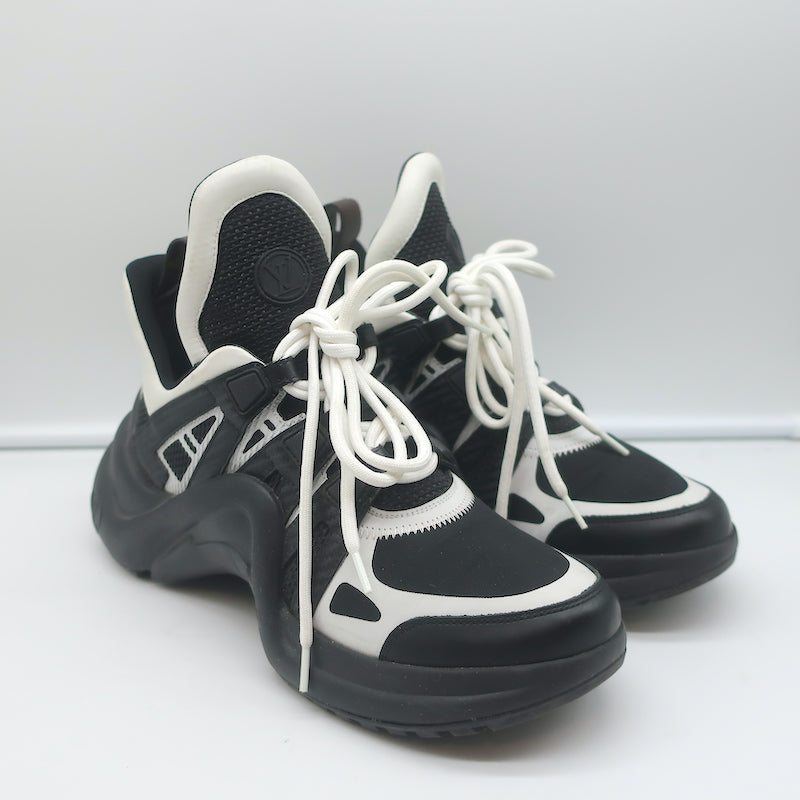 Louis Vuitton LV Archlight Sneakers Black Mesh & White Leather